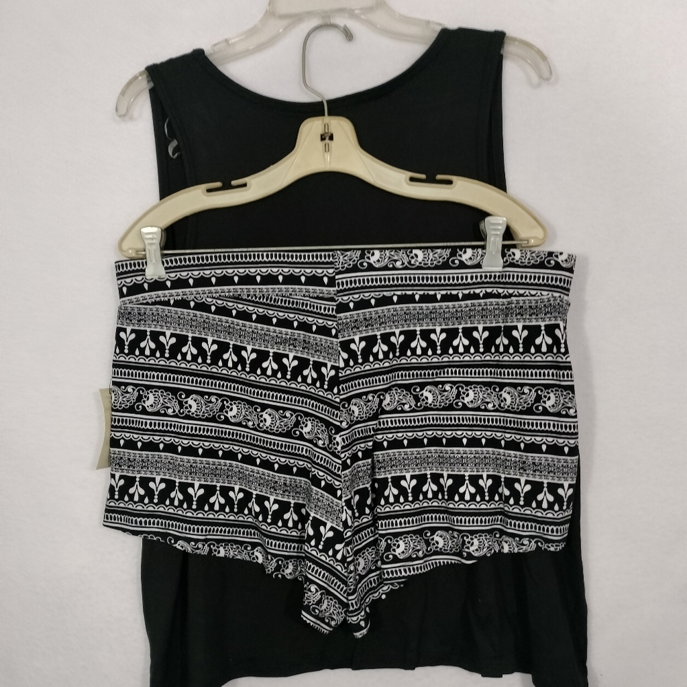 Bobbie Brooks Black and White Elephant Tank PJ Set - Picture 2 of 3